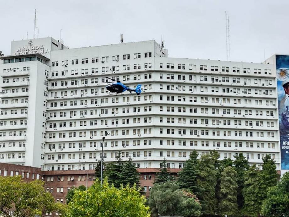 Tareas del simulacro de emergencia en los tribunales de Comodoro Py.
